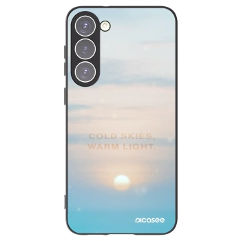 Picasee silikonowe czarne etui na Samsung Galaxy S23+ 5G - COLD SKIES