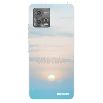Picasee silikonowe przeźroczyste etui na Motorola Moto G72 - COLD SKIES
