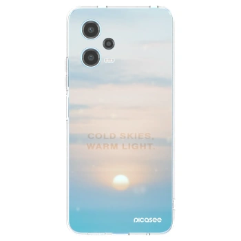 Picasee silikonowe przeźroczyste etui na Xiaomi Redmi Note 12 5G - COLD SKIES