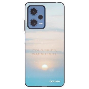 Picasee silikonowe czarne etui na Xiaomi Redmi Note 12 Pro 5G - COLD SKIES