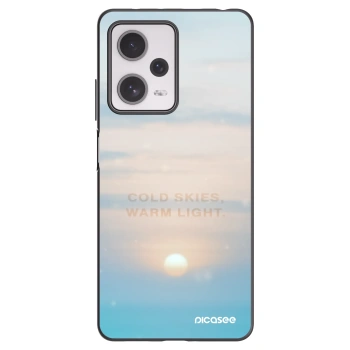 Picasee silikonowe czarne etui na Xiaomi Redmi Note 12 Pro+ 5G - COLD SKIES