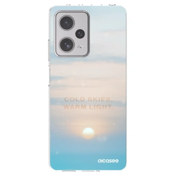 Picasee silikonowe przeźroczyste etui na Xiaomi Redmi Note 12 Pro+ 5G - COLD SKIES