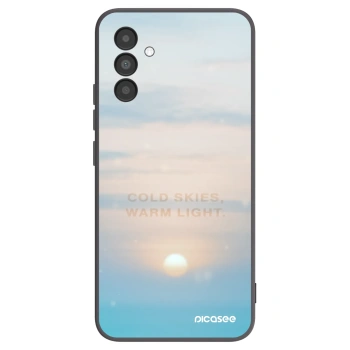 Picasee silikonowe czarne etui na Samsung Galaxy A04s A047F - COLD SKIES