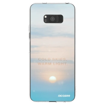 Picasee silikonowe przeźroczyste etui na Samsung Galaxy S8 G950F - COLD SKIES