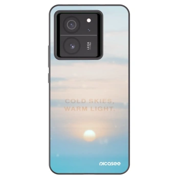 Picasee silikonowe czarne etui na Xiaomi 13T - COLD SKIES