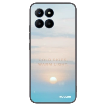 Picasee silikonowe czarne etui na Honor 70 Lite - COLD SKIES