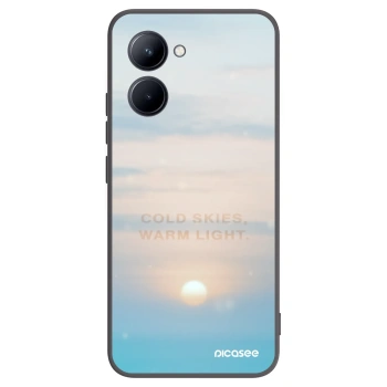 Picasee silikonowe czarne etui na Realme C33 (2023) - COLD SKIES