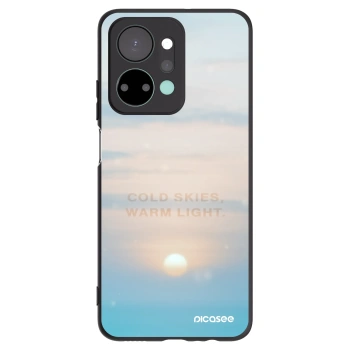 Picasee silikonowe czarne etui na Honor X7a - COLD SKIES