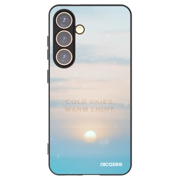 Picasee silikonowe czarne etui na Samsung Galaxy S24 S921B 5G - COLD SKIES