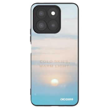 Picasee silikonowe czarne etui na Honor X8b - COLD SKIES