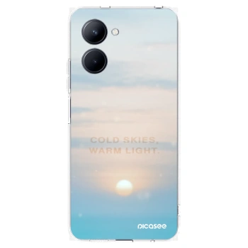Picasee silikonowe przeźroczyste etui na Realme C33 (2023) - COLD SKIES