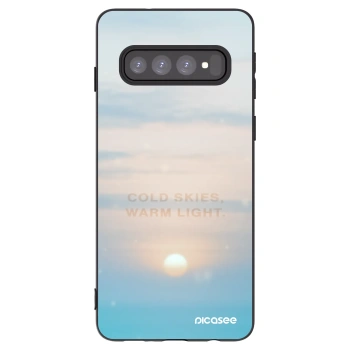 Picasee silikonowe czarne etui na Samsung Galaxy S10 G973 - COLD SKIES