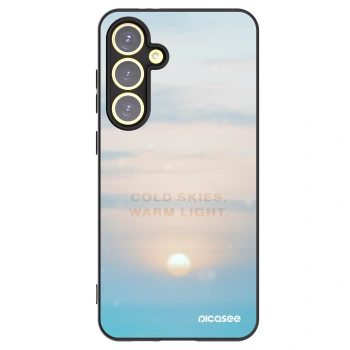 Picasee silikonowe czarne etui na Samsung Galaxy S24 FE S721B - COLD SKIES