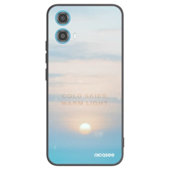 Picasee silikonowe czarne etui na Motorola Moto G34 5G - COLD SKIES