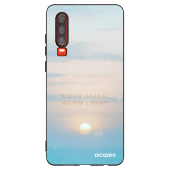Picasee silikonowe czarne etui na Huawei P30 - COLD SKIES