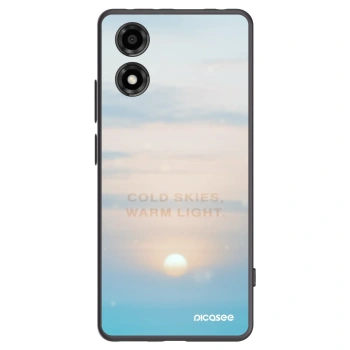 Picasee silikonowe czarne etui na Motorola Moto E14 - COLD SKIES