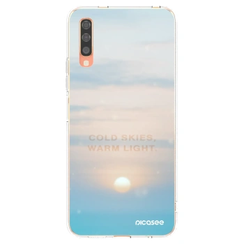 Picasee silikonowe przeźroczyste etui na Samsung Galaxy A70 A705F - COLD SKIES