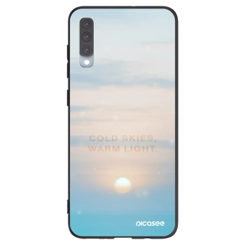 Picasee silikonowe czarne etui na Samsung Galaxy A70 A705F - COLD SKIES