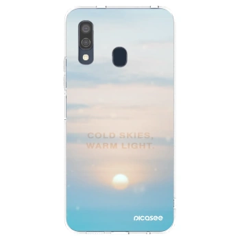 Picasee silikonowe przeźroczyste etui na Samsung Galaxy A40 A405F - COLD SKIES