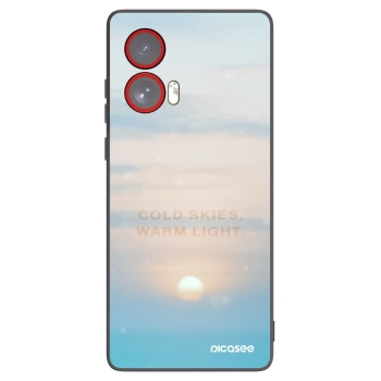 Picasee silikonowe czarne etui na Motorola Edge 50 Fusion - COLD SKIES