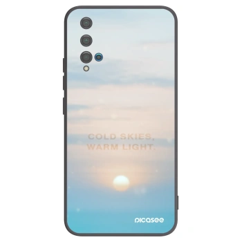 Picasee silikonowe czarne etui na Huawei Nova 5T - COLD SKIES
