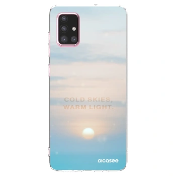Picasee silikonowe przeźroczyste etui na Samsung Galaxy A71 A715F - COLD SKIES
