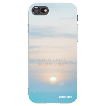 Picasee silikonowe przeźroczyste etui na Apple iPhone SE 2020 - COLD SKIES