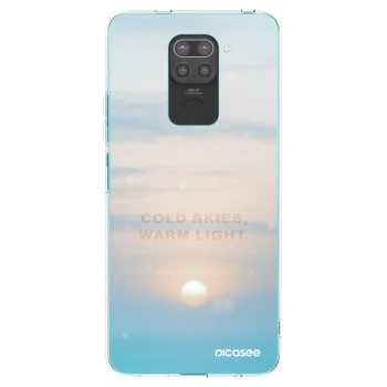 Picasee silikonowe czarne etui na Xiaomi Redmi Note 9 - COLD SKIES