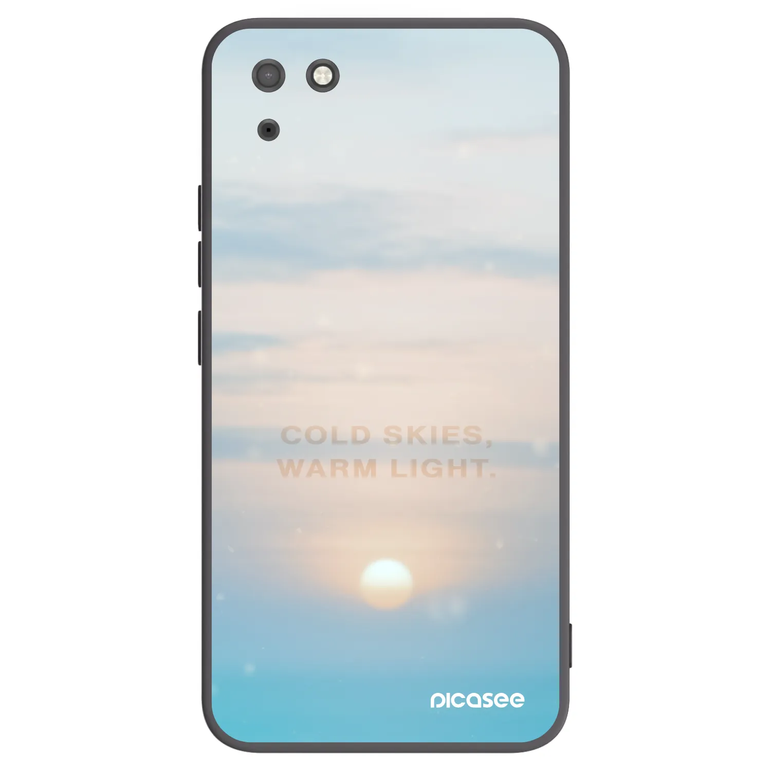 Picasee silikonowe czarne etui na Huawei Y5P - COLD SKIES