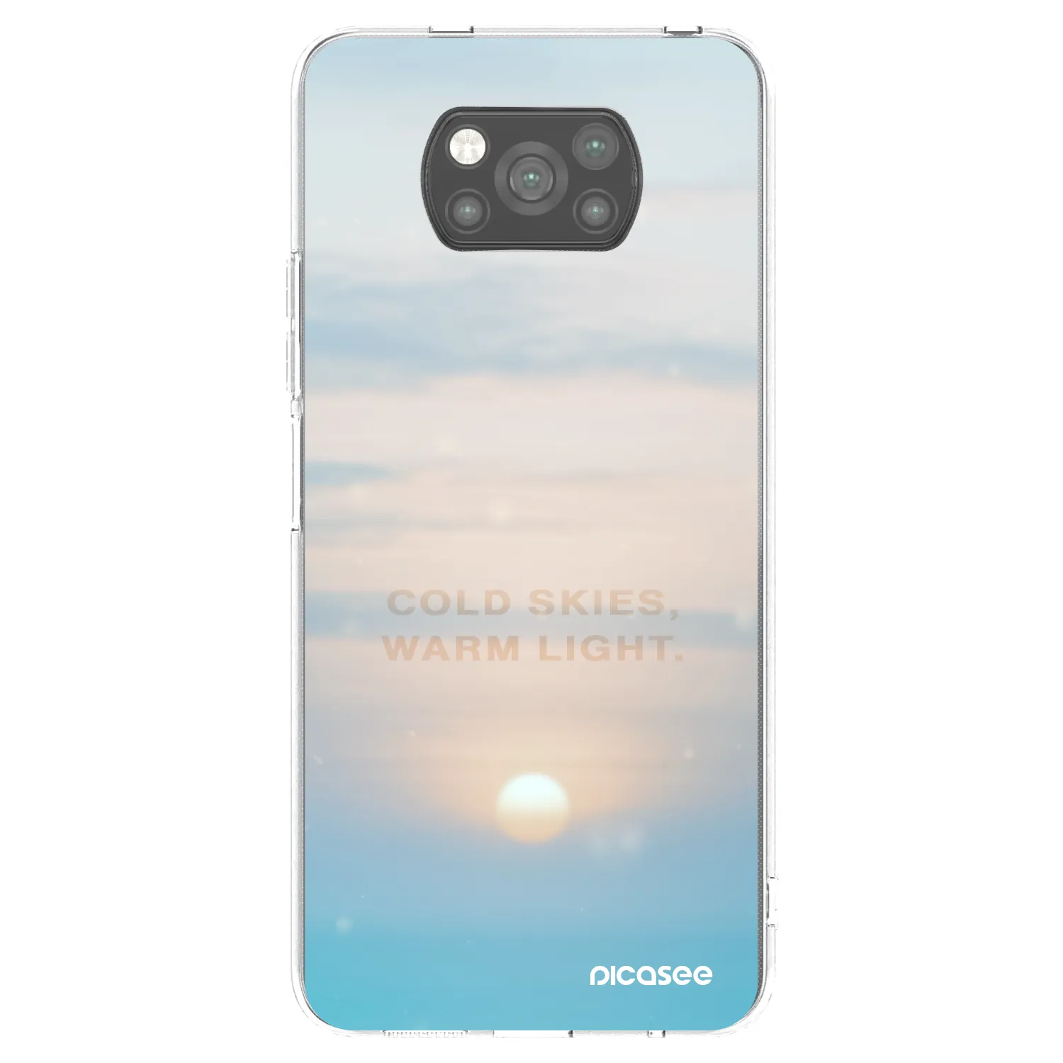 Picasee silikonowe czarne etui na Xiaomi Poco X3 - COLD SKIES