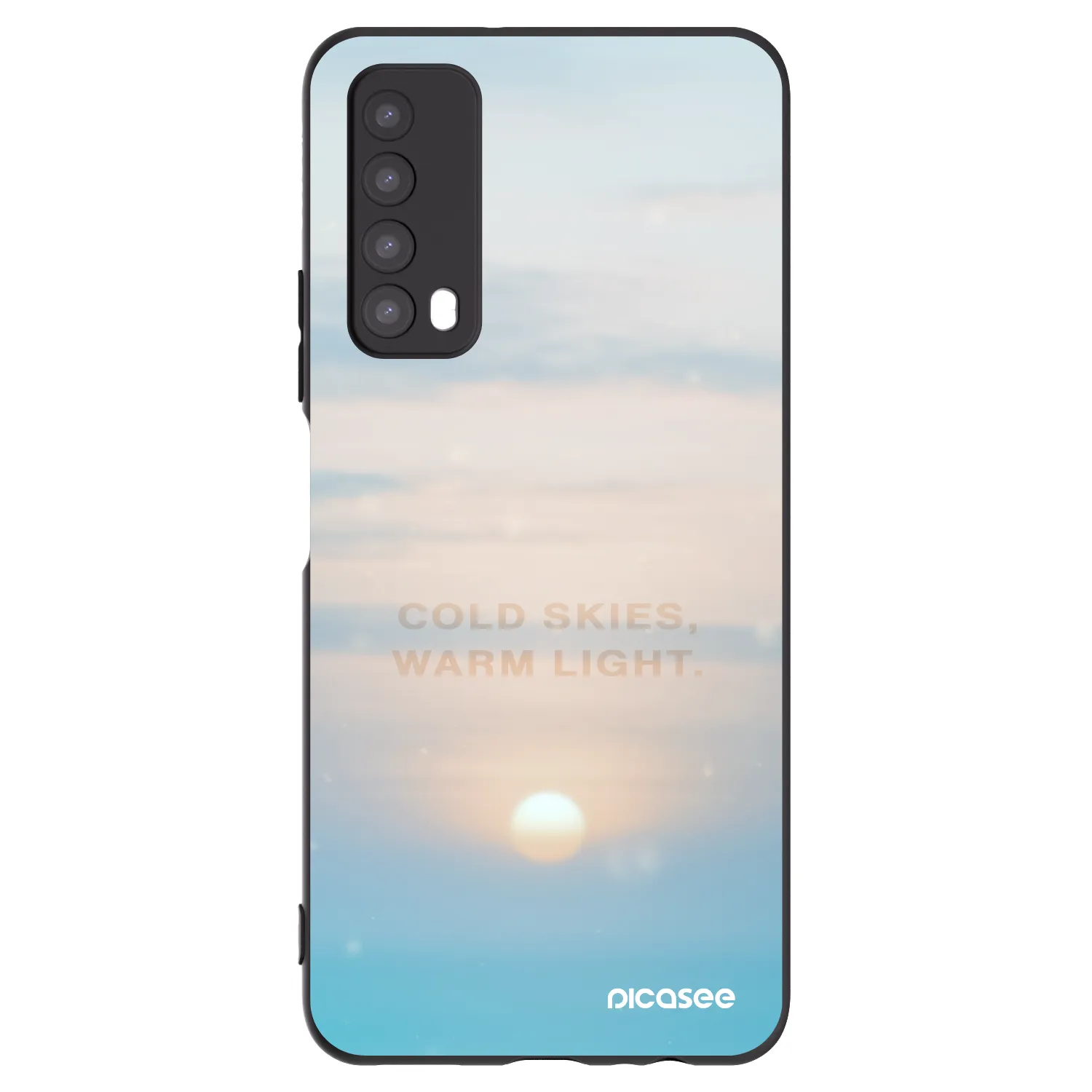 Picasee silikonowe czarne etui na Huawei P Smart 2021 - COLD SKIES