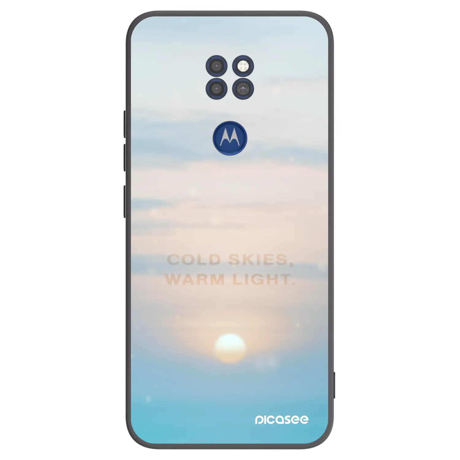 Picasee silikonowe czarne etui na Motorola Moto G9 Play - COLD SKIES