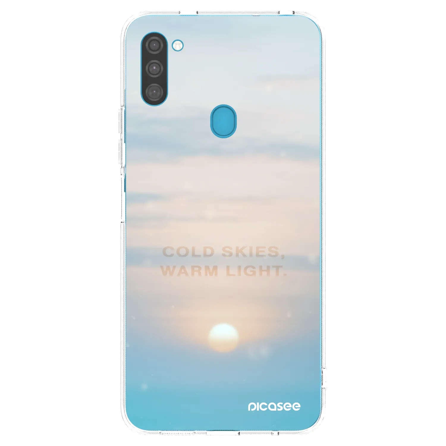 Picasee silikonowe przeźroczyste etui na Samsung Galaxy M11 - COLD SKIES