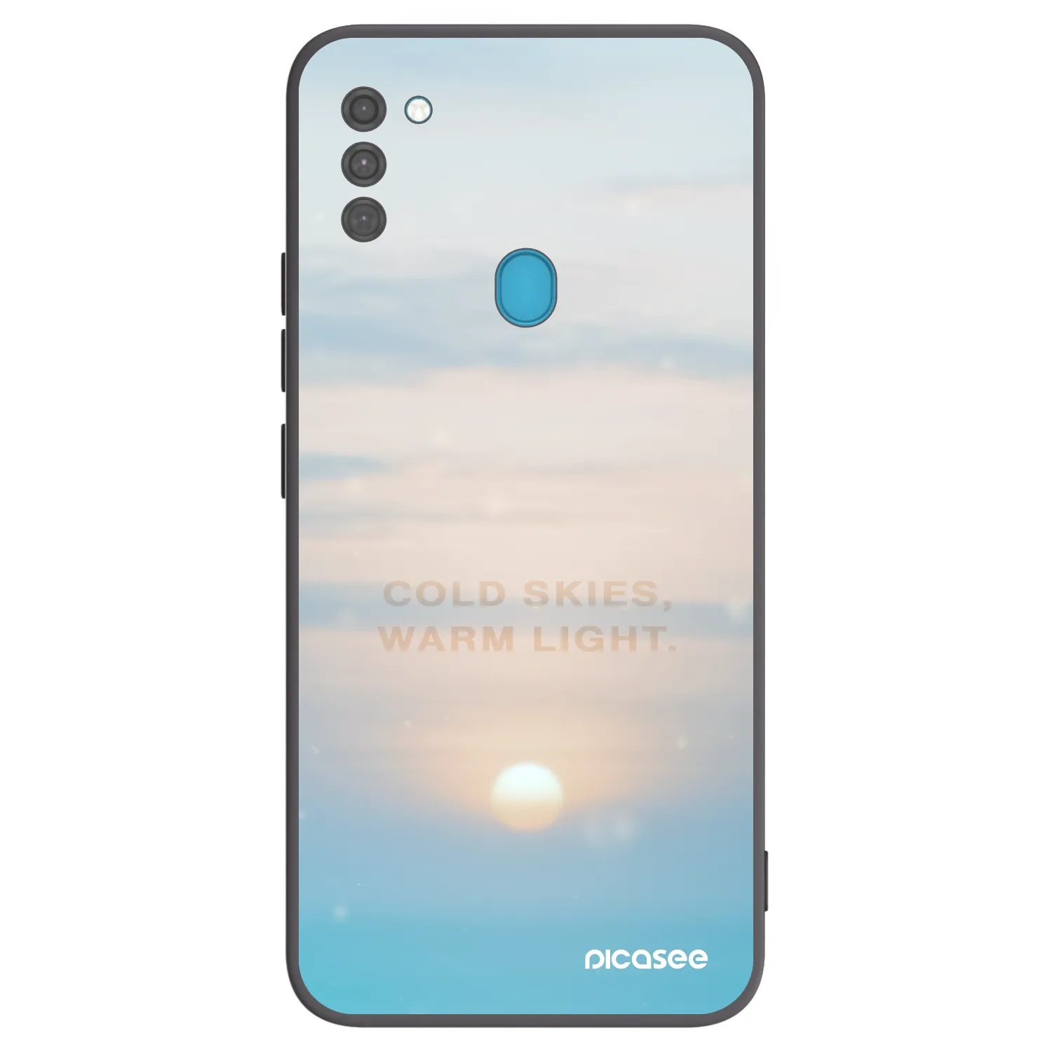 Picasee silikonowe czarne etui na Samsung Galaxy M11 - COLD SKIES