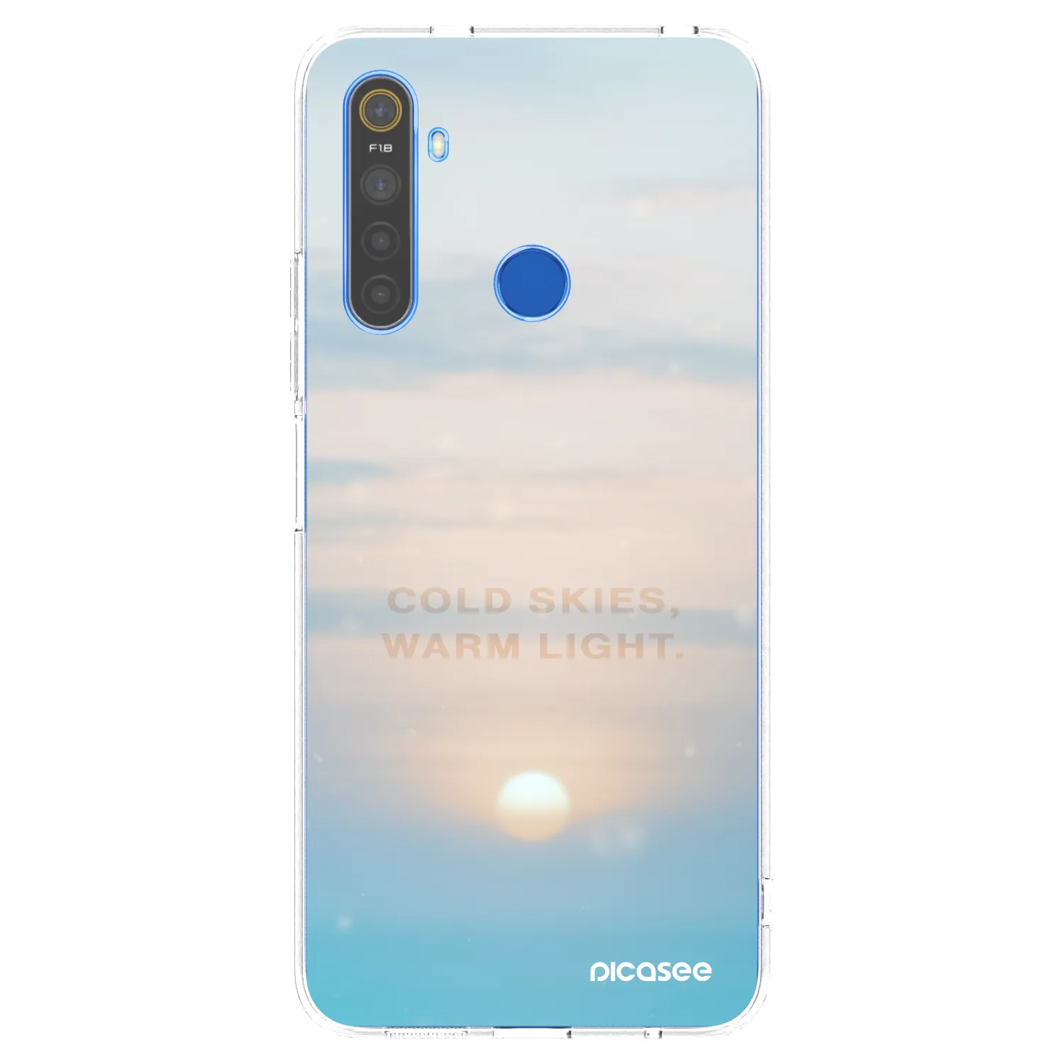 Picasee silikonowe przeźroczyste etui na Realme 5 - COLD SKIES