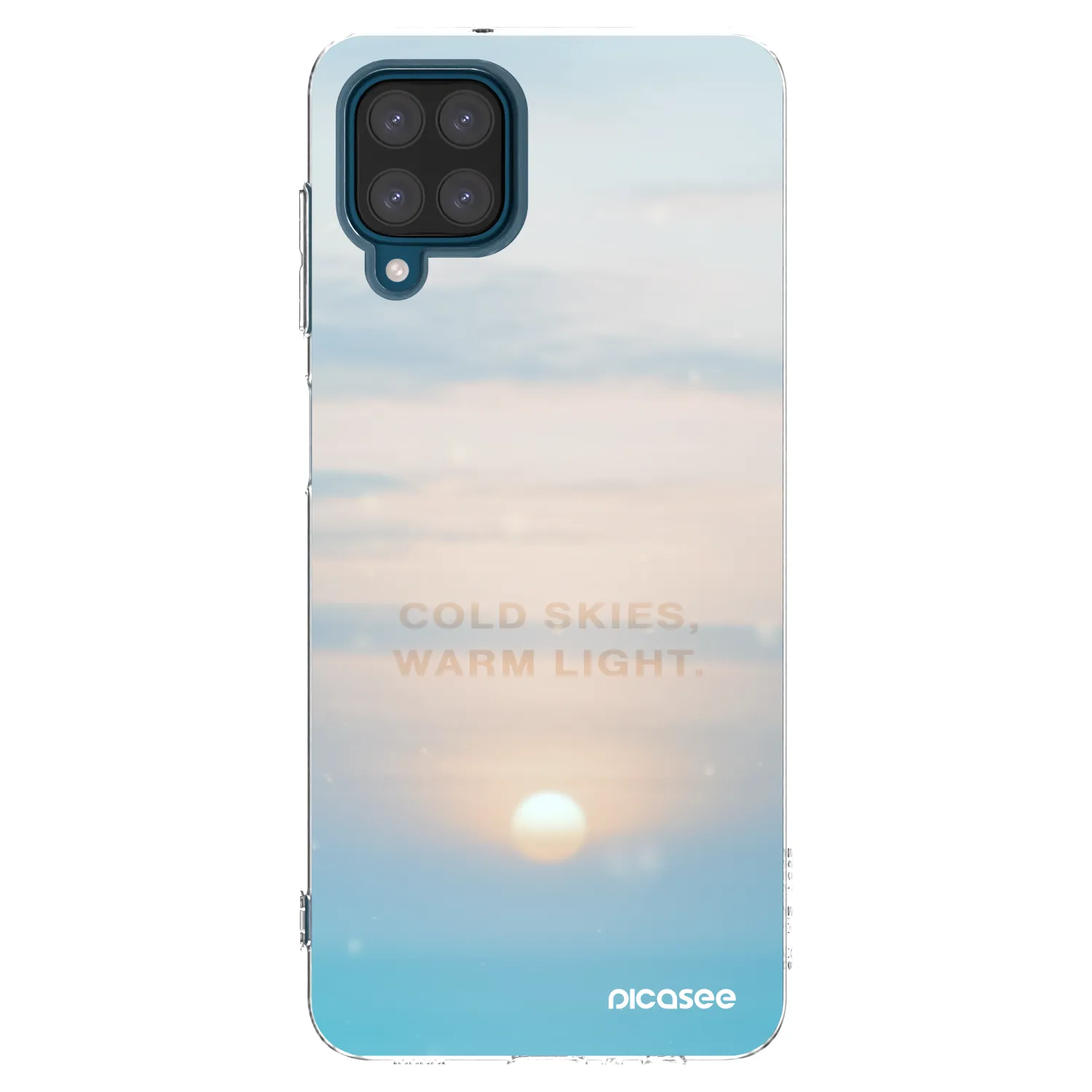 Picasee silikonowe przeźroczyste etui na Samsung Galaxy A12 A125F - COLD SKIES