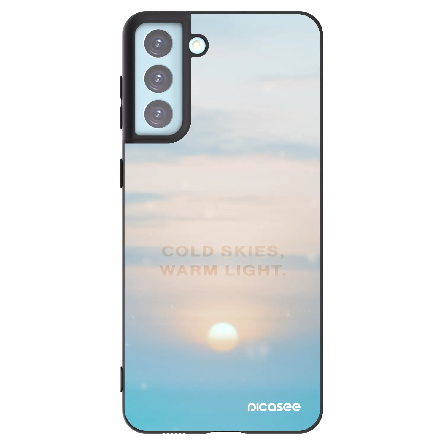 Picasee silikonowe czarne etui na Samsung Galaxy S21+ 5G G996F - COLD SKIES