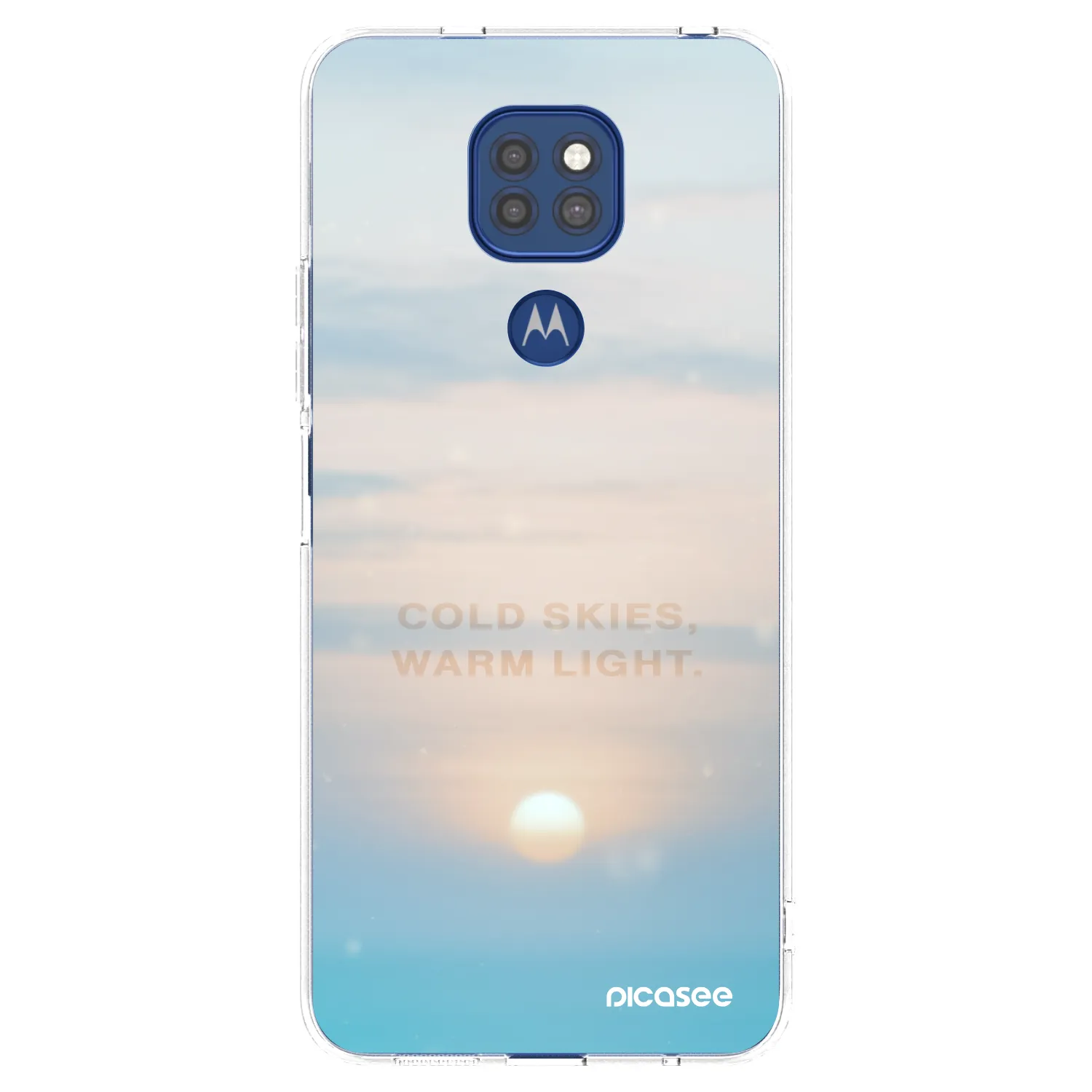 Picasee silikonowe przeźroczyste etui na Motorola Moto G9 Play - COLD SKIES