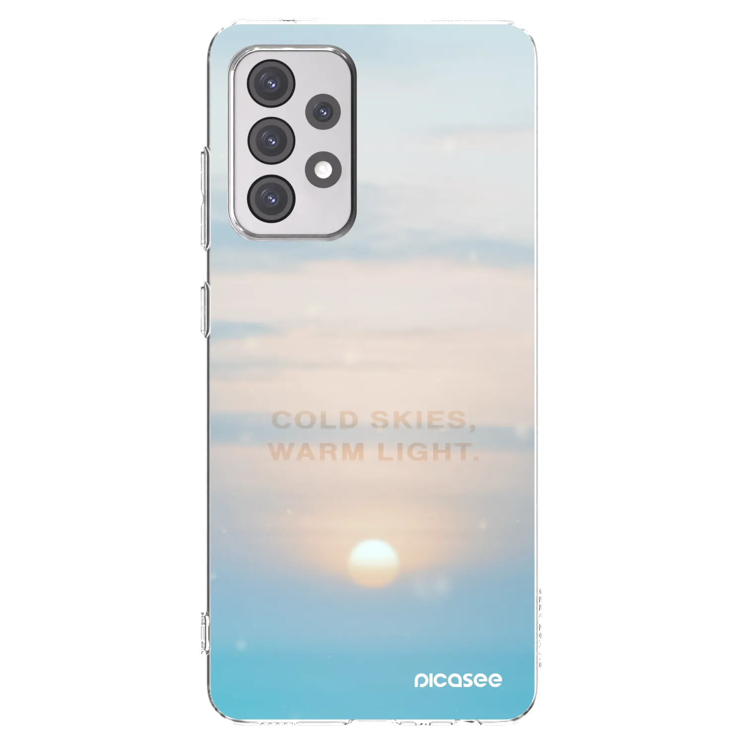 Picasee silikonowe przeźroczyste etui na Samsung Galaxy A52 5G A525F - COLD SKIES