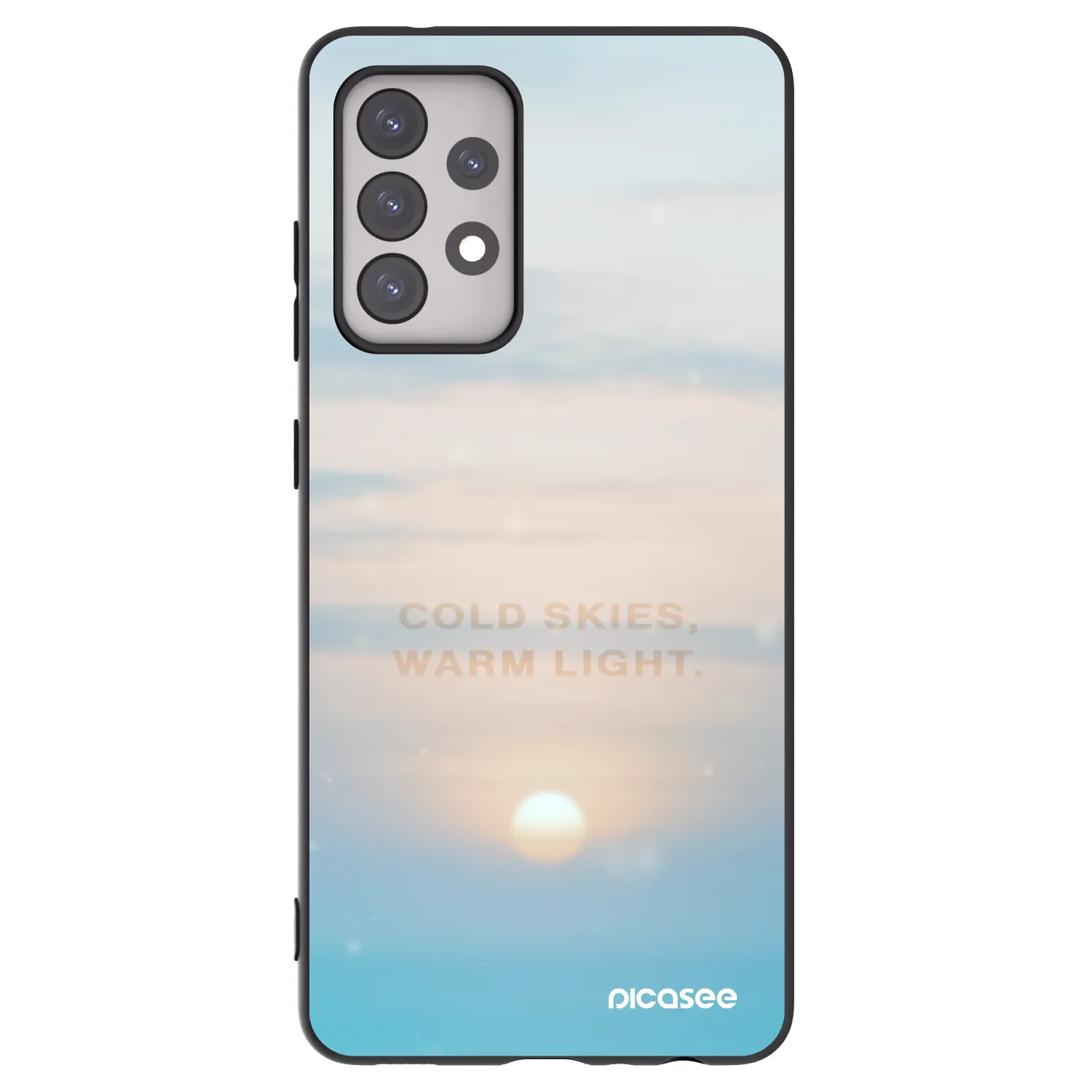 Picasee silikonowe czarne etui na Samsung Galaxy A52 5G A525F - COLD SKIES