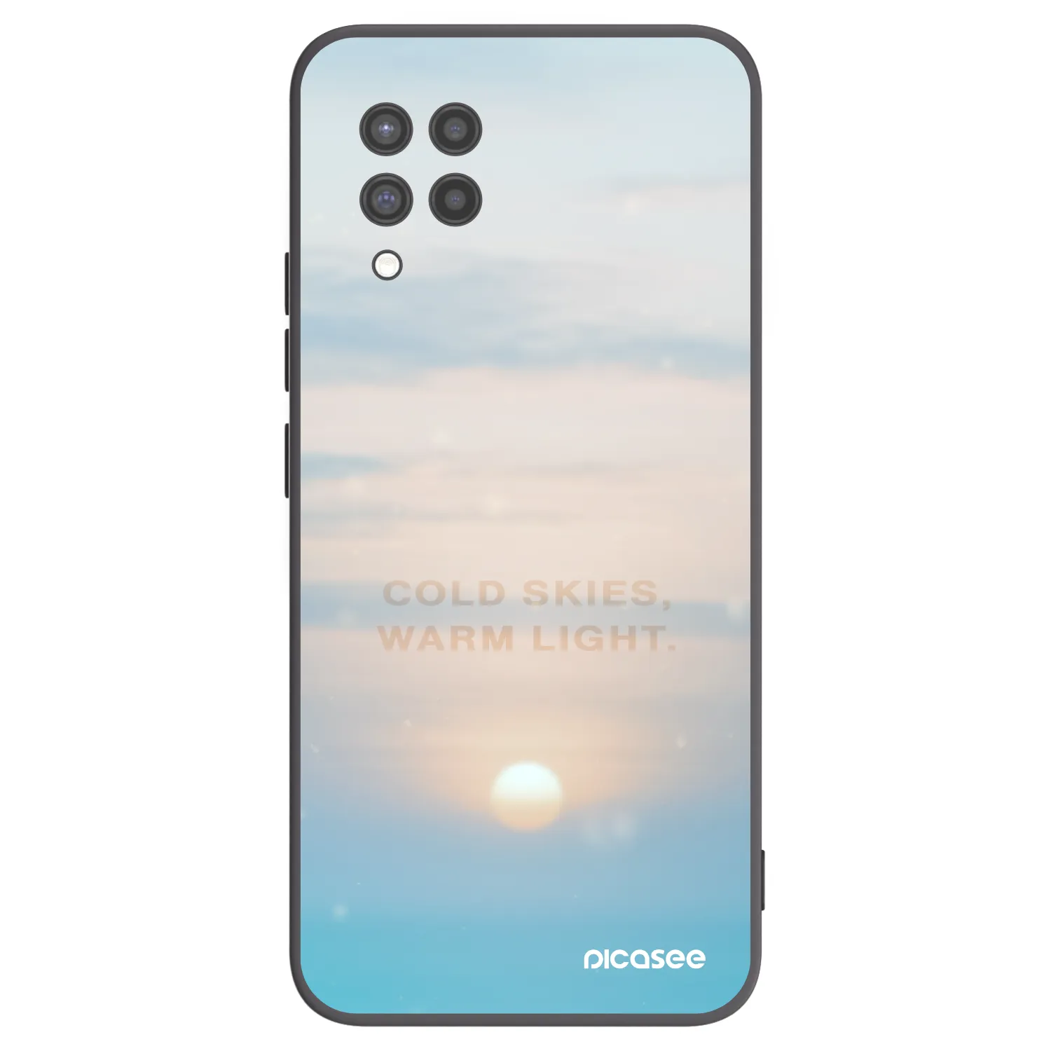 Picasee silikonowe czarne etui na Samsung Galaxy A42 A426B - COLD SKIES