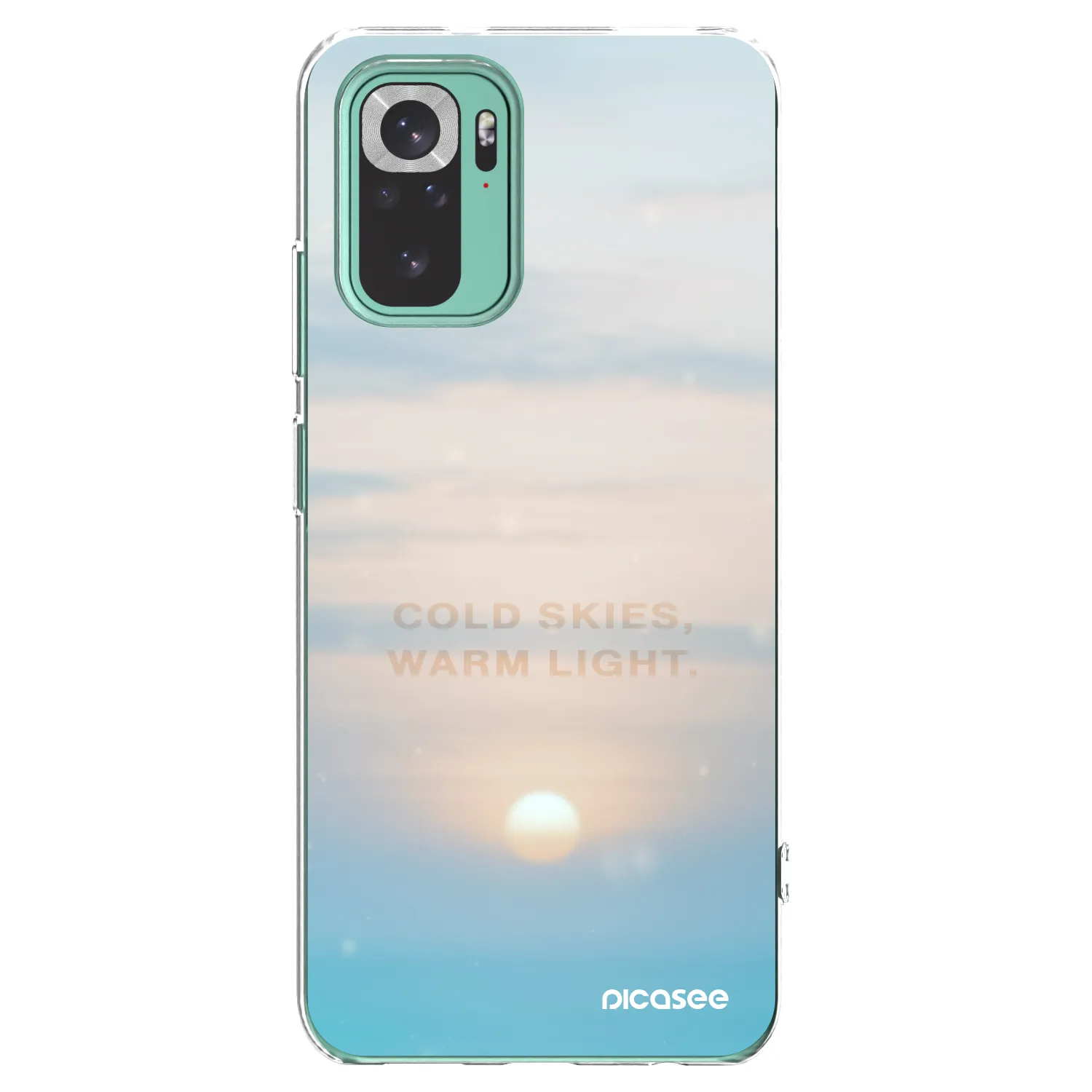 Picasee silikonowe przeźroczyste etui na Xiaomi Redmi Note 10 Pro - COLD SKIES