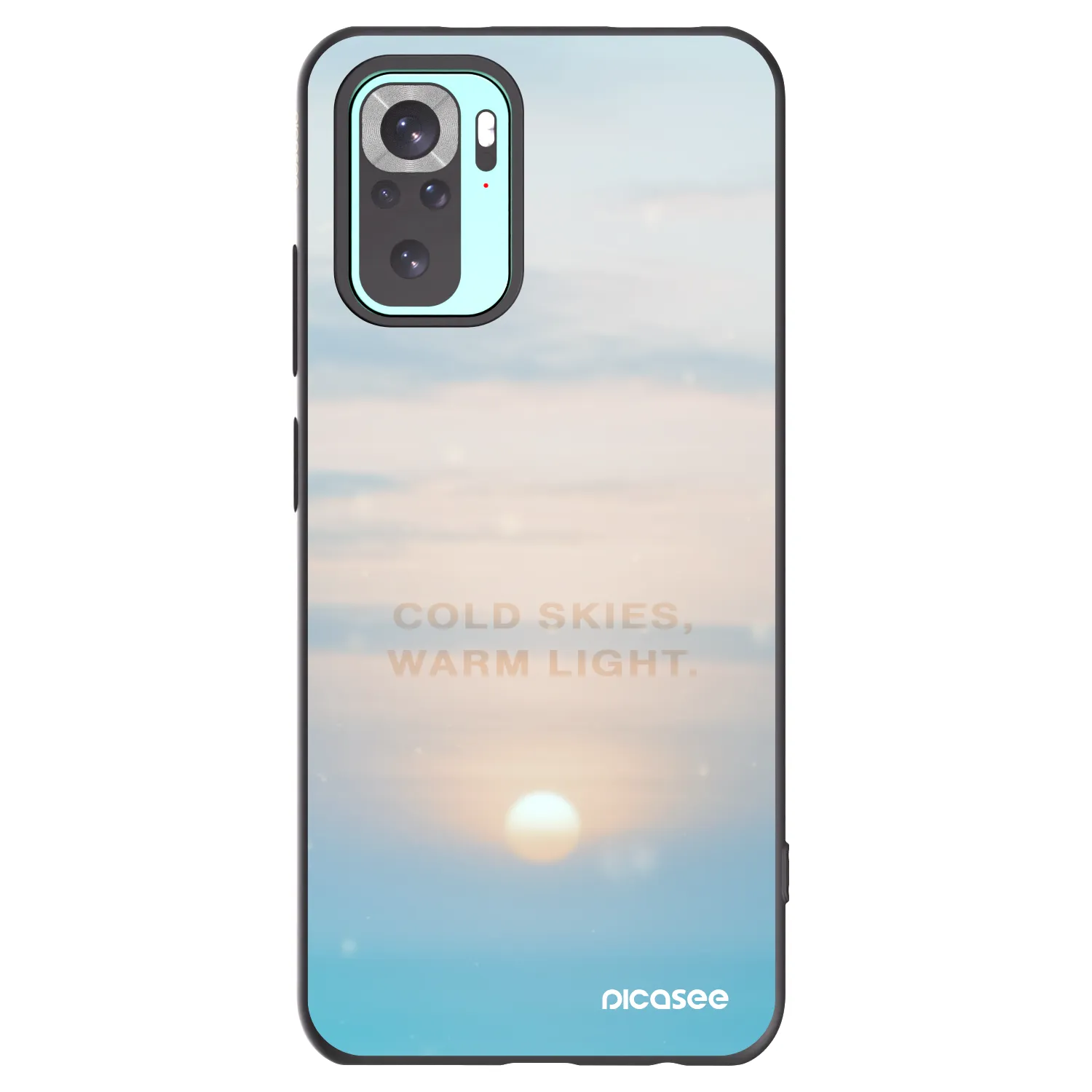 Picasee silikonowe czarne etui na Xiaomi Redmi Note 10 Pro - COLD SKIES