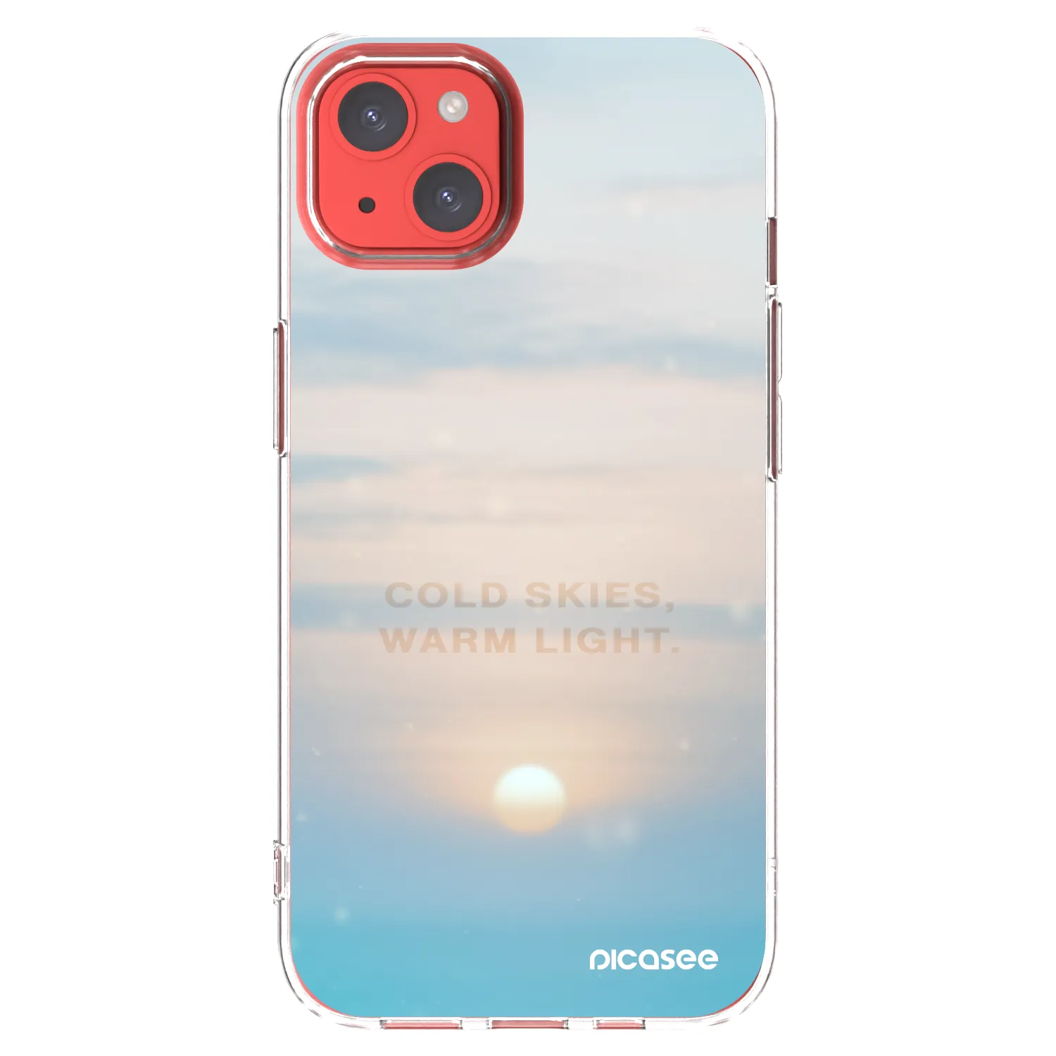 Picasee silikonowe przeźroczyste etui na Apple iPhone 13 - COLD SKIES