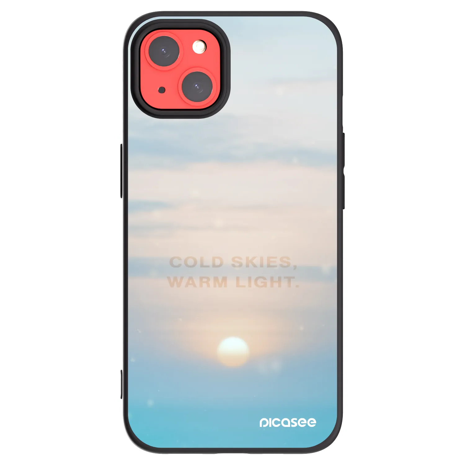 Picasee silikonowe czarne etui na Apple iPhone 13 - COLD SKIES