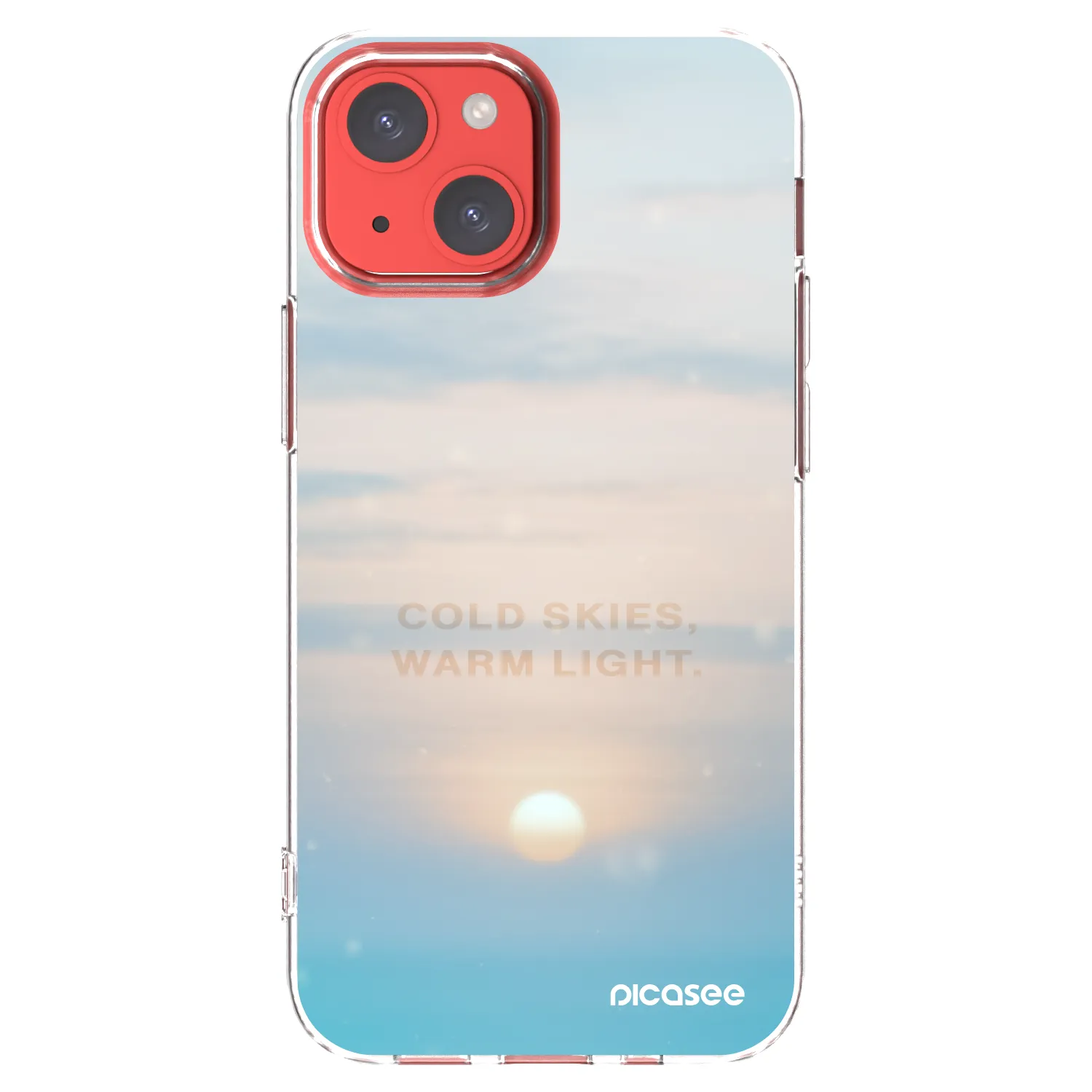 Picasee silikonowe przeźroczyste etui na Apple iPhone 13 mini - COLD SKIES