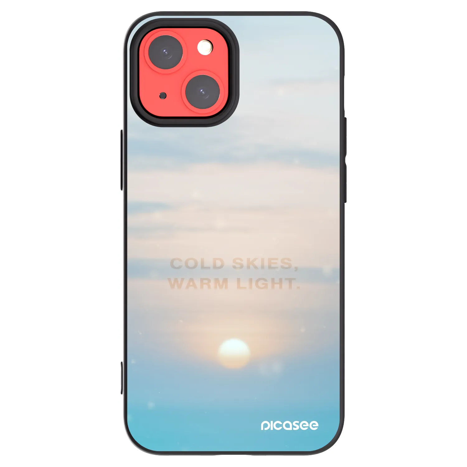 Picasee silikonowe czarne etui na Apple iPhone 13 mini - COLD SKIES