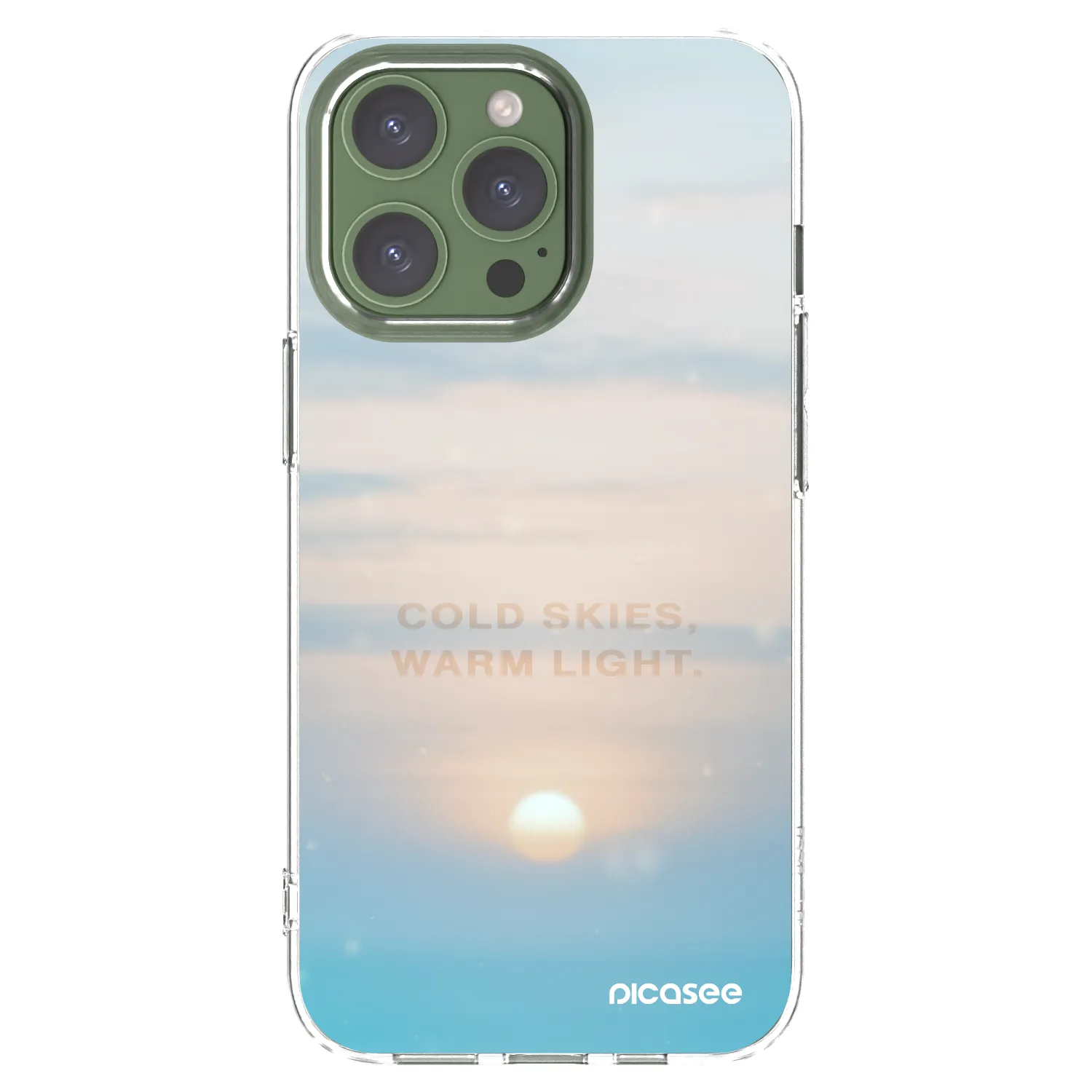Picasee silikonowe przeźroczyste etui na Apple iPhone 13 Pro - COLD SKIES