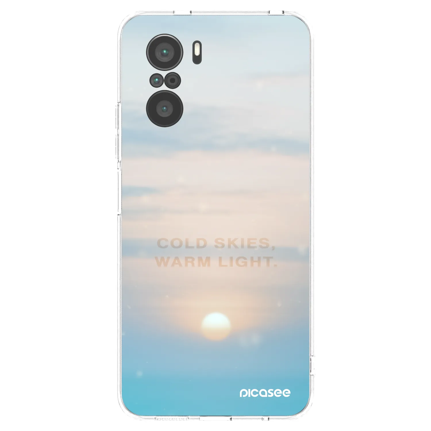 Picasee silikonowe przeźroczyste etui na Xiaomi Poco F3 - COLD SKIES