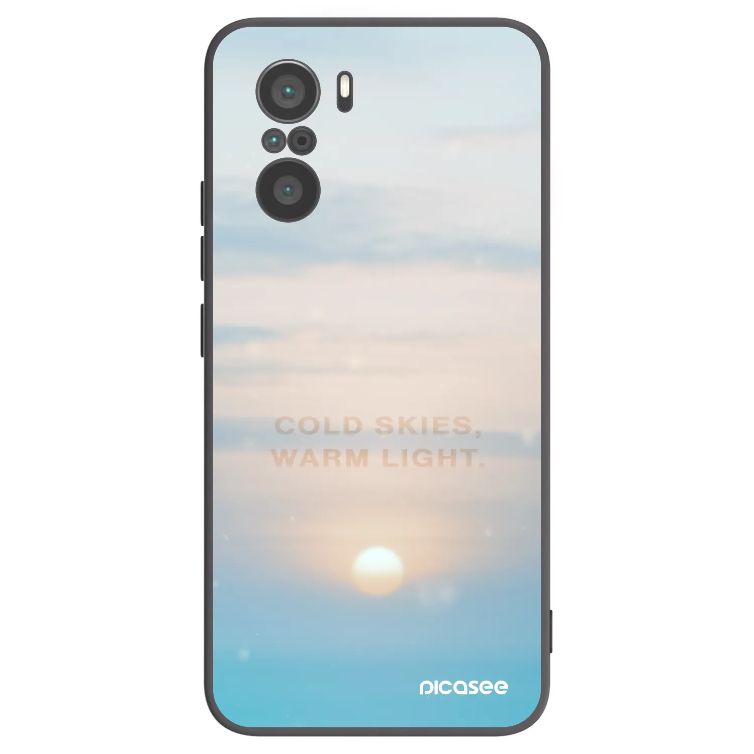 Picasee silikonowe czarne etui na Xiaomi Poco F3 - COLD SKIES